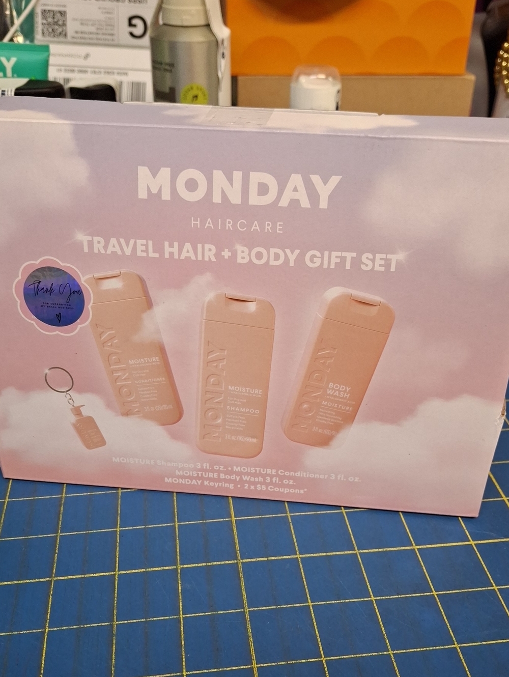 MONDAY Haircare Travel Hair + Body Gift Set - Pink New Sealed Box